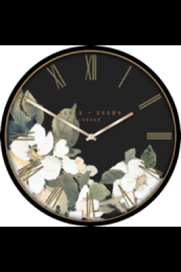 19.5"PAINTED FLORAL WALL CLOCK [644665]
